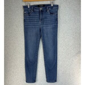 Liverpool Los Angeles Skinny Crop Jeans Bronte Blue Denim Size 8 / 29 Petite
